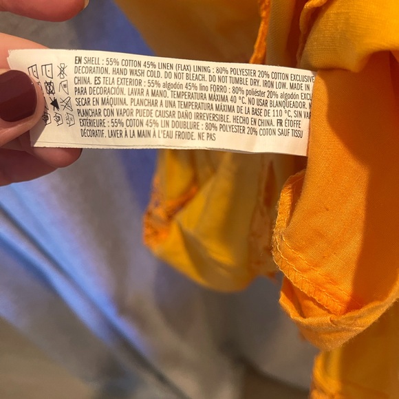 Orange 🍊 Midi Embroidered Dress - Picture 8 of 9